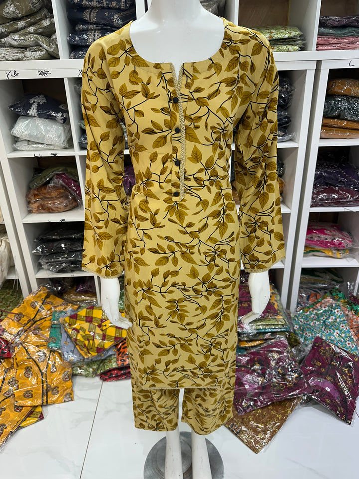 Two piece linen material suits on offer