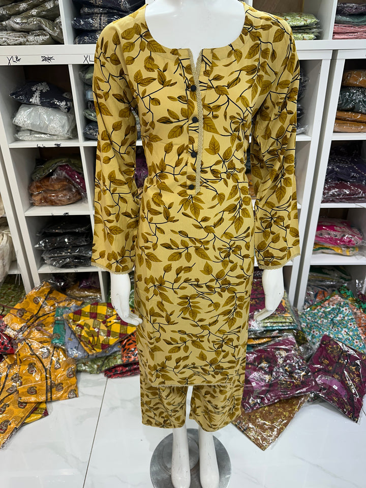 Two piece linen material suits on offer