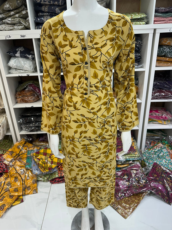 Two piece linen material suits on offer