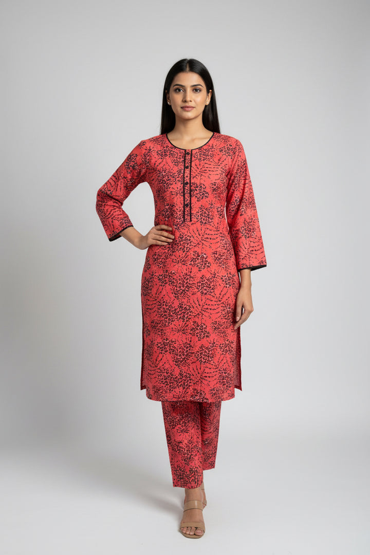 Two piece dhanak material suits in casual wear for winters