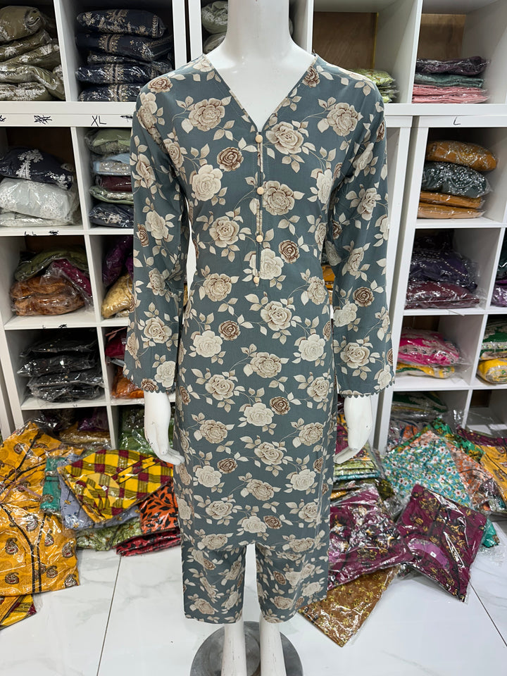 Two piece linen material suits on offer