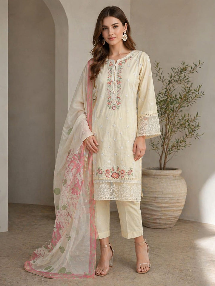 Three piece viscous material suit on offer