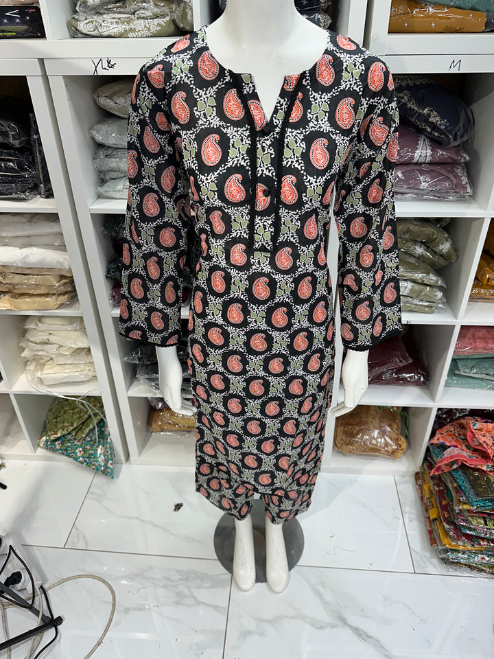 Two piece lawn material suits on offer