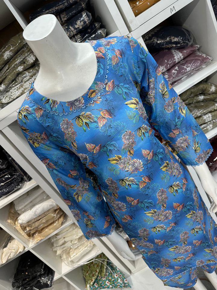 Two piece lawn material suits on offer