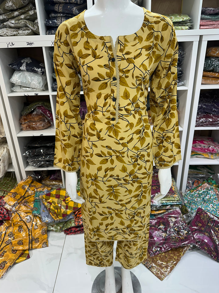 Two piece linen material suits on offer