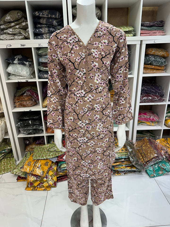 Two piece linen material suits on offer