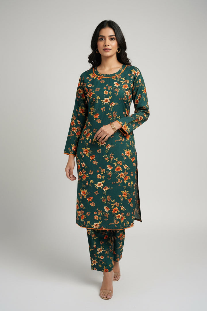 Two piece khadar material suits on offer