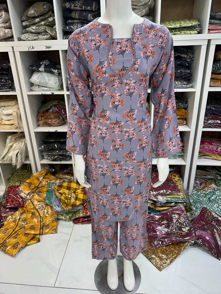 Two piece linen material suits on offer