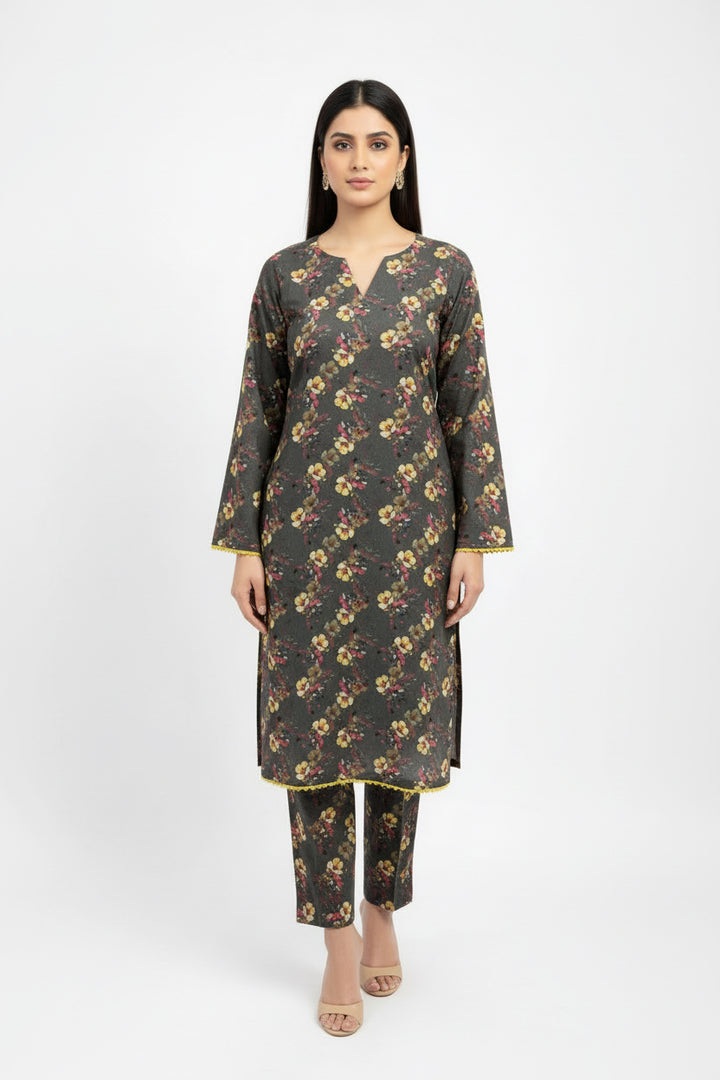 Two piece dhanak material suits in casual wear for winters