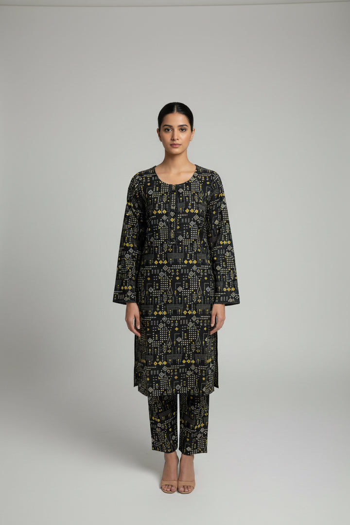 Two piece khadar material suits on offer