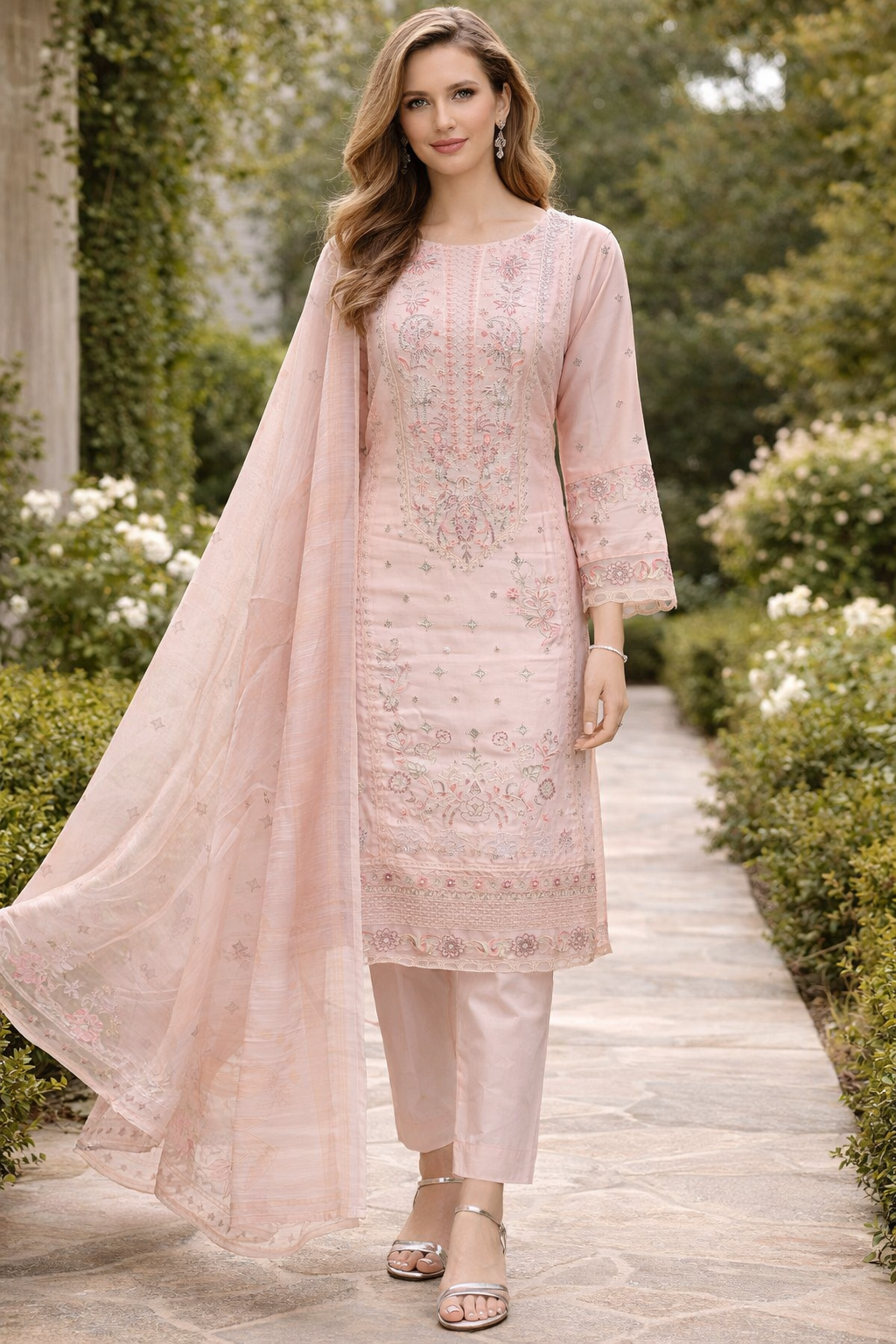 Three piece viscous material suit on offer