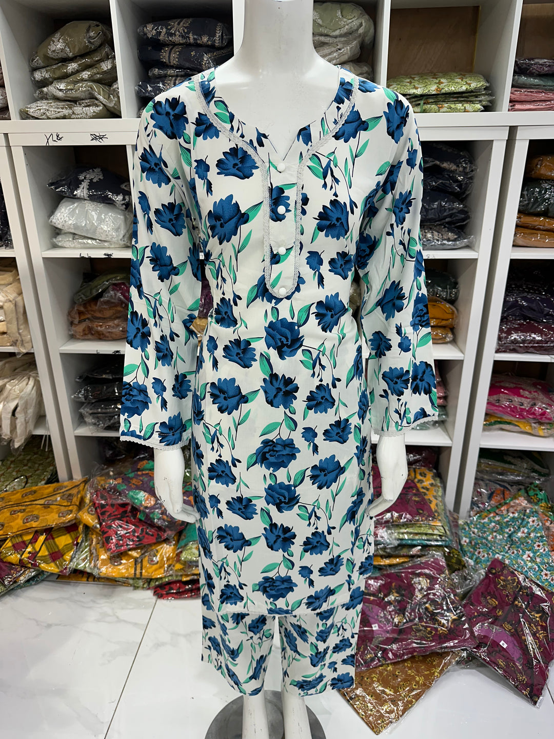 Two piece linen material suits on offer