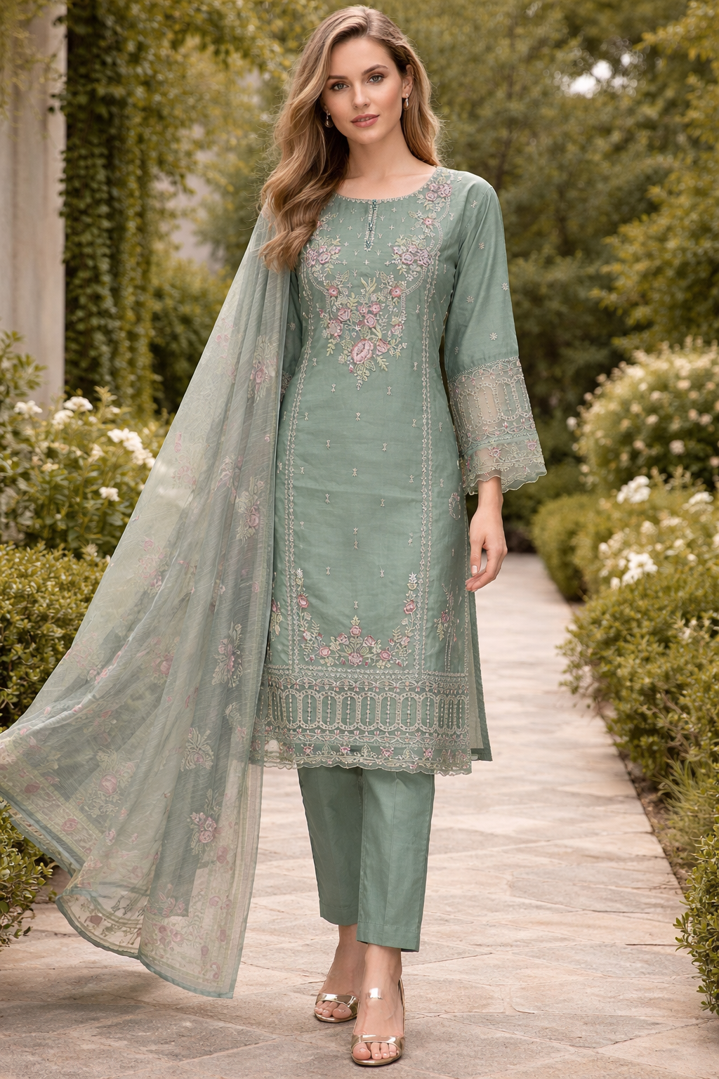 Three piece viscous material suit on offer