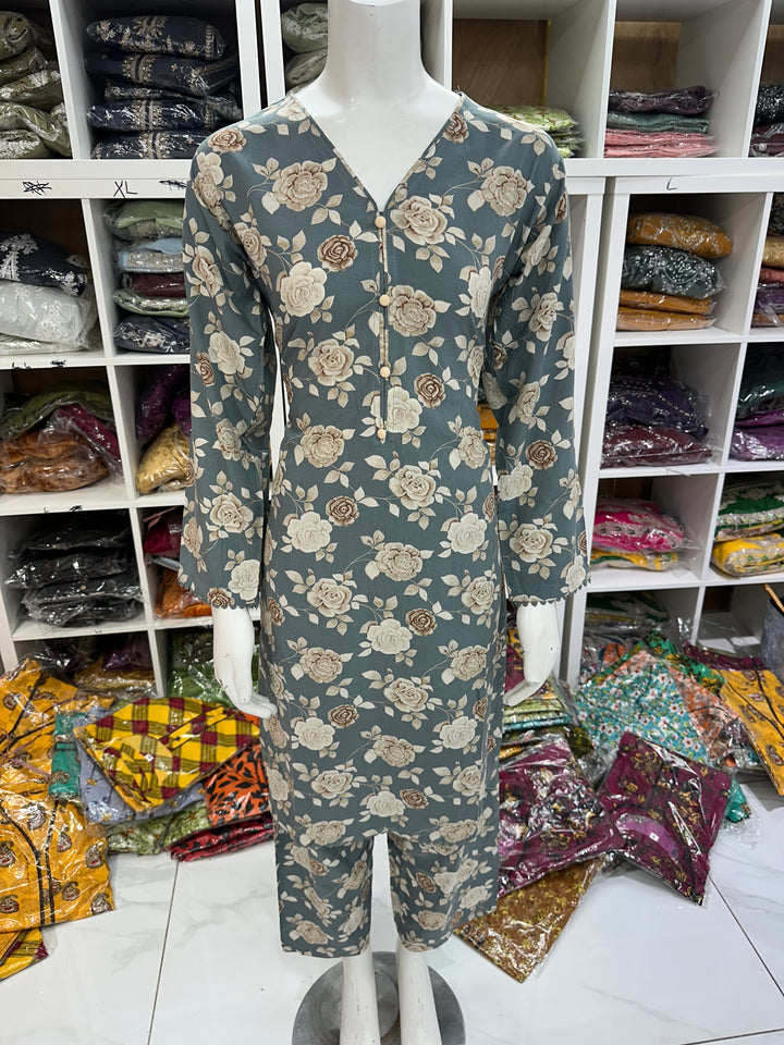 Two piece linen material suits on offer