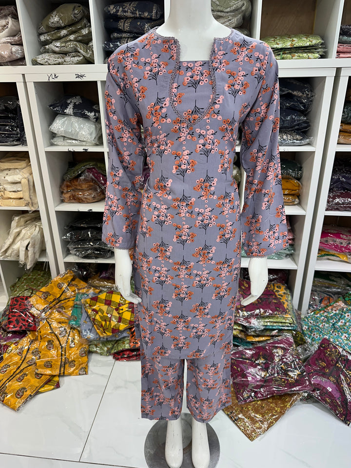 Two piece linen material suits on offer