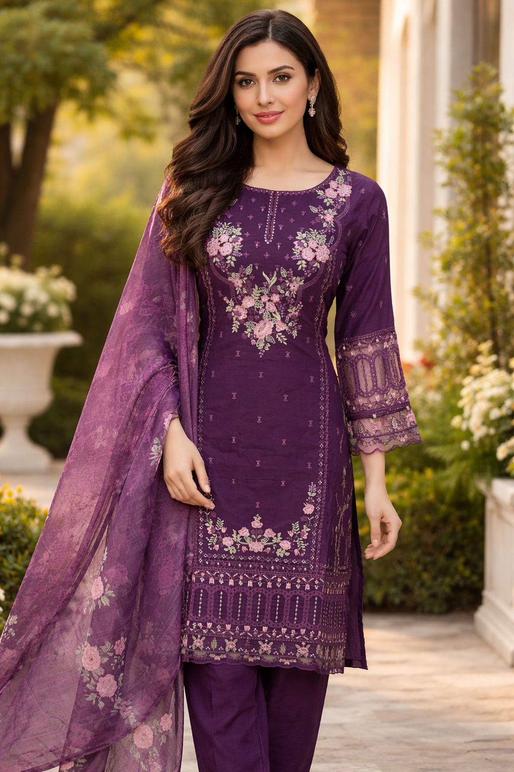Three piece viscous material suit on offer