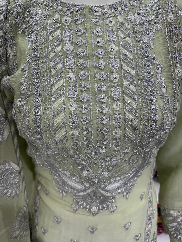 Three piece chiffon garara suits on offer